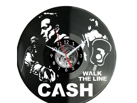 JOHNNY CASH ZEGAR ŚCIENNY DEKORACYJNY NOWOCZESNY PŁYTA WINYLOWA WINYL NA PREZENT EVEVO EVEVO.PL W0660