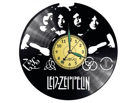 Led Zeppelin Zegar Ścienny Płyta Winylowa Nowoczesny Dekoracyjny Na Prezent Urodziny