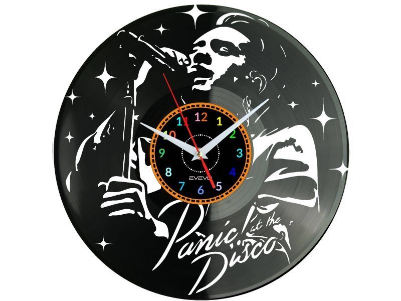 Panic! at The Disco ZEGAR ŚCIENNY DEKORACYJNY NOWOCZESNY PŁYTA WINYLOWA WINYL NA PREZENT EVEVO EVEVO.PL W0732