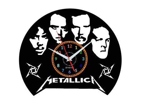 METALLICA ZEGAR ŚCIENNY DEKORACYJNY NOWOCZESNY PŁYTA WINYLOWA WINYL NA PREZENT EVEVO EVEVO.PL W0735