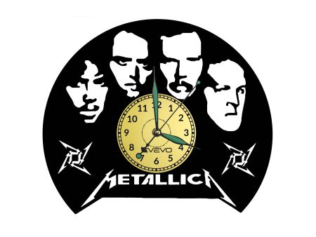 METALLICA ZEGAR ŚCIENNY DEKORACYJNY NOWOCZESNY PŁYTA WINYLOWA WINYL NA PREZENT EVEVO EVEVO.PL W0735