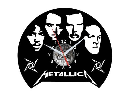 METALLICA ZEGAR ŚCIENNY DEKORACYJNY NOWOCZESNY PŁYTA WINYLOWA WINYL NA PREZENT EVEVO EVEVO.PL W0735