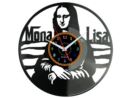 Mona Lisa Zegar Ścienny Płyta Winylowa Nowoczesny Dekoracyjny Na Prezent Urodziny