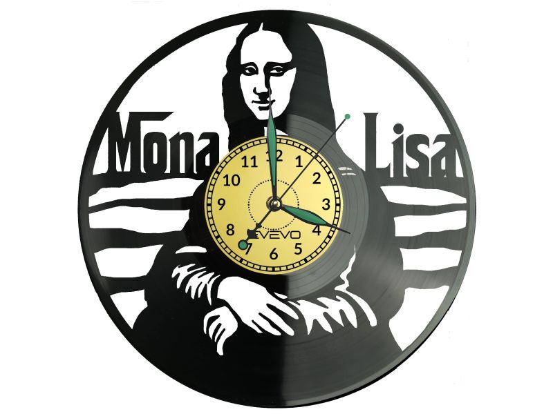 Mona Lisa Zegar Ścienny Płyta Winylowa Nowoczesny Dekoracyjny Na Prezent Urodziny