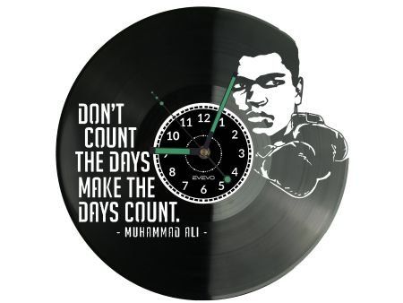 MUHAMMAD ALI BOKS ZEGAR ŚCIENNY PŁYTA WINYLOWA PREZENT UPOMINEK URODZINY DLA NIEJ DLA NIEGO EVEVO EVEVO.PL W0767