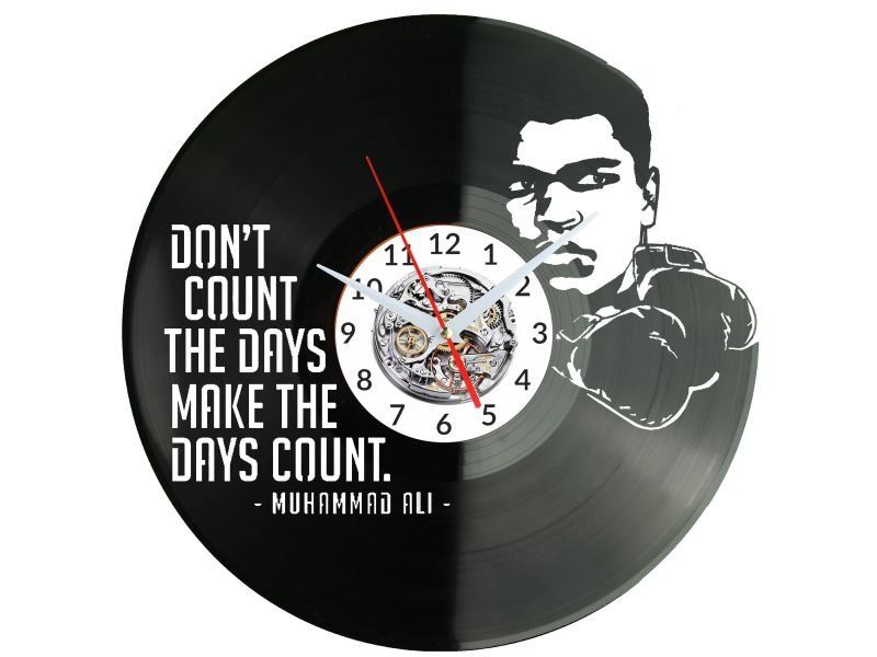MUHAMMAD ALI BOKS ZEGAR ŚCIENNY PŁYTA WINYLOWA PREZENT UPOMINEK URODZINY DLA NIEJ DLA NIEGO EVEVO EVEVO.PL W0767