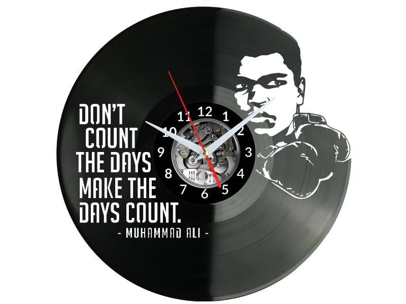 MUHAMMAD ALI BOKS ZEGAR ŚCIENNY PŁYTA WINYLOWA PREZENT UPOMINEK URODZINY DLA NIEJ DLA NIEGO EVEVO EVEVO.PL W0767