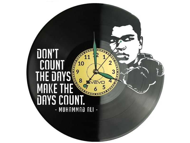 MUHAMMAD ALI BOKS ZEGAR ŚCIENNY PŁYTA WINYLOWA PREZENT UPOMINEK URODZINY DLA NIEJ DLA NIEGO EVEVO EVEVO.PL W0767