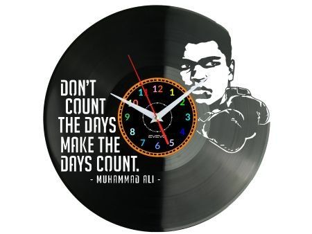 MUHAMMAD ALI BOKS ZEGAR ŚCIENNY PŁYTA WINYLOWA PREZENT UPOMINEK URODZINY DLA NIEJ DLA NIEGO EVEVO EVEVO.PL W0767