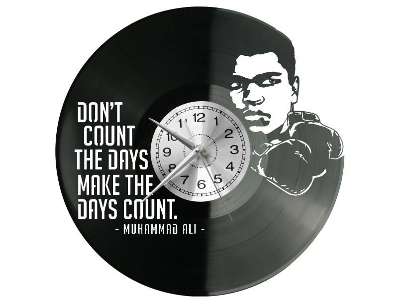 MUHAMMAD ALI BOKS ZEGAR ŚCIENNY PŁYTA WINYLOWA PREZENT UPOMINEK URODZINY DLA NIEJ DLA NIEGO EVEVO EVEVO.PL W0767