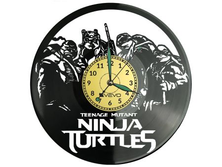 Ninja Turtles Zegar Ścienny Płyta Winylowa Nowoczesny Dekoracyjny Na Prezent Urodziny