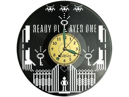 Ready Player One ZEGAR ŚCIENNY DEKORACYJNY NOWOCZESNY PŁYTA WINYLOWA WINYL NA PREZENT EVEVO EVEVO.PL W0815