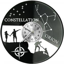 Konstelacja Orion Zegar Ścienny Płyta Winylowa Nowoczesny Dekoracyjny Na Prezent Urodziny