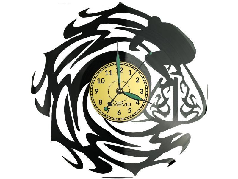 Surfing ZEGAR ŚCIENNY DEKORACYJNY NOWOCZESNY PŁYTA WINYLOWA WINYL NA PREZENT EVEVO EVEVO.PL W0835