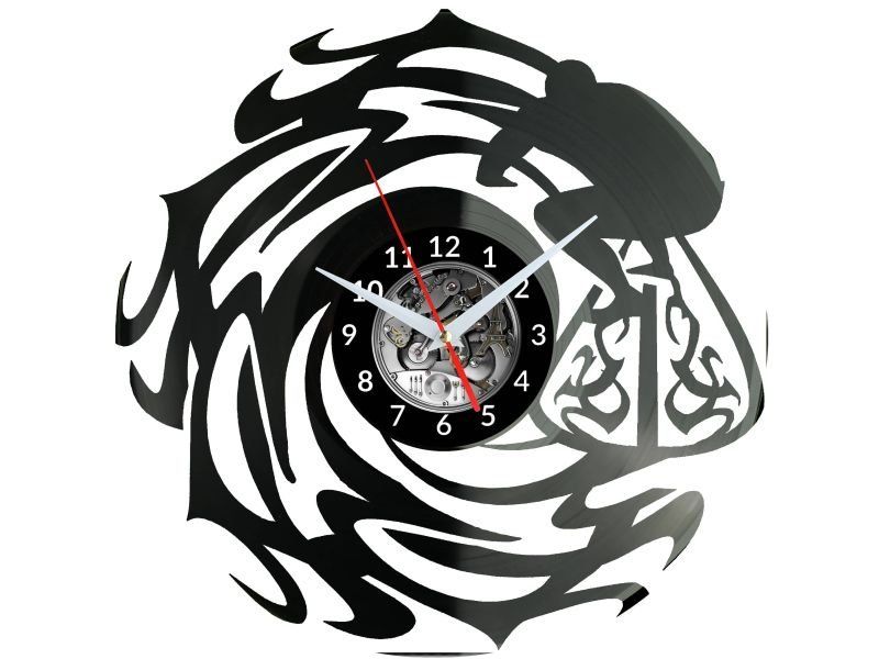 Surfing ZEGAR ŚCIENNY DEKORACYJNY NOWOCZESNY PŁYTA WINYLOWA WINYL NA PREZENT EVEVO EVEVO.PL W0835