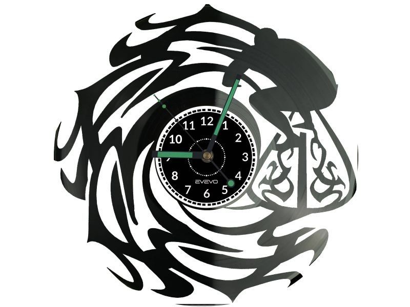 Surfing ZEGAR ŚCIENNY DEKORACYJNY NOWOCZESNY PŁYTA WINYLOWA WINYL NA PREZENT EVEVO EVEVO.PL W0835