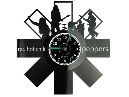 RED HOT CHILI PEPPERS ZEGAR ŚCIENNY DEKORACYJNY NOWOCZESNY PŁYTA WINYLOWA WINYL NA PREZENT EVEVO EVEVO.PL W0847