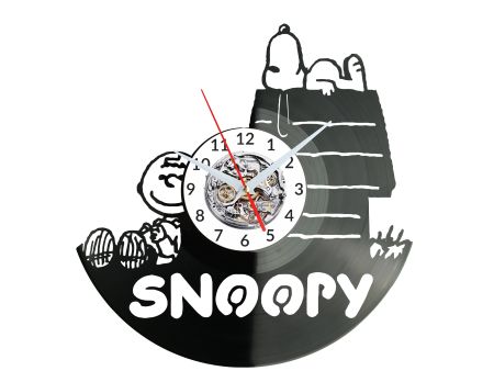 SNOOPY ZEGAR ŚCIENNY DEKORACYJNY NOWOCZESNY PŁYTA WINYLOWA WINYL NA PREZENT EVEVO EVEVO.PL W0859