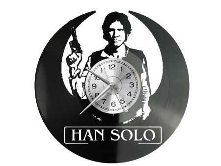 STAR WARS HAN SOLO ZEGAR ŚCIENNY DEKORACYJNY NOWOCZESNY PŁYTA WINYLOWA WINYL NA PREZENT EVEVO EVEVO.PL W0877