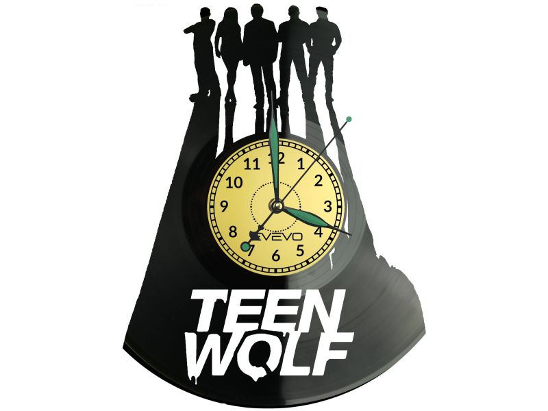 TEEN WOLF ZEGAR ŚCIENNY DEKORACYJNY NOWOCZESNY PŁYTA WINYLOWA WINYL NA PREZENT EVEVO EVEVO.PL W0909