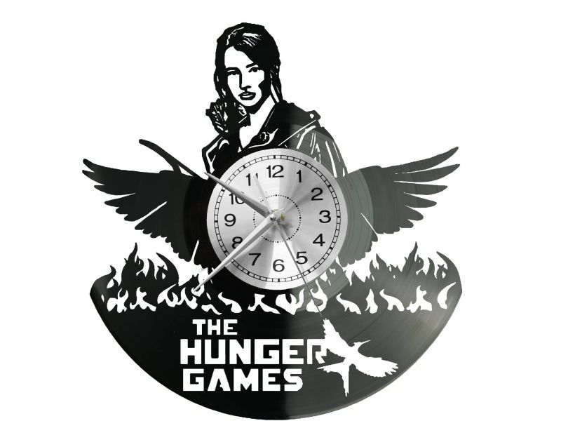 THE HUNGER GAMES ZEGAR ŚCIENNY DEKORACYJNY NOWOCZESNY PŁYTA WINYLOWA WINYL NA PREZENT EVEVO EVEVO.PL W0919