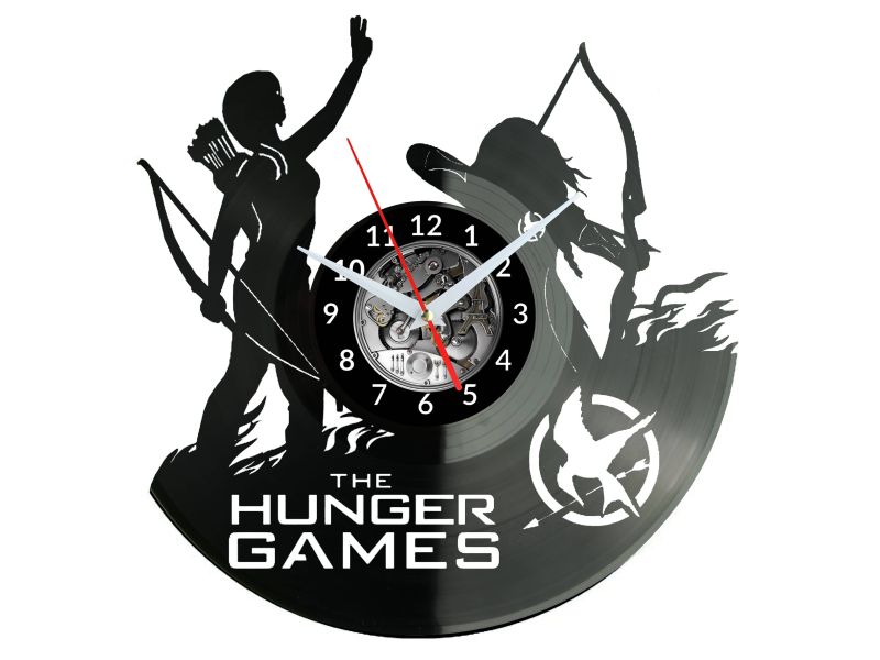 THE HUNGER GAMES ZEGAR ŚCIENNY DEKORACYJNY NOWOCZESNY PŁYTA WINYLOWA WINYL NA PREZENT EVEVO EVEVO.PL W0920