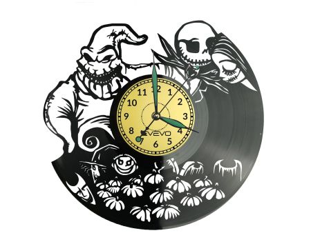 The Nightmare Before Christmas Zegar Ścienny Płyta Winylowa Nowoczesny Dekoracyjny Na Prezent Urodziny