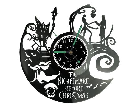 The Nightmare Before Christmas Zegar Ścienny Płyta Winylowa Nowoczesny Dekoracyjny Na Prezent Urodziny