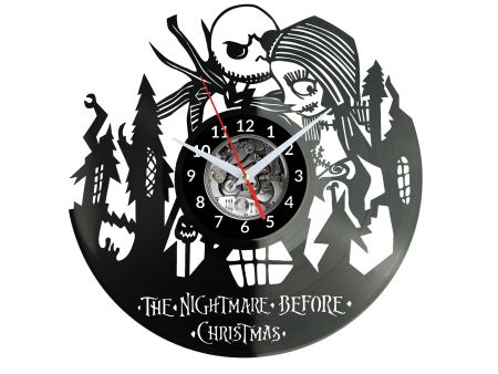 The Nightmare Before Christmas Zegar Ścienny Płyta Winylowa Nowoczesny Dekoracyjny Na Prezent Urodziny