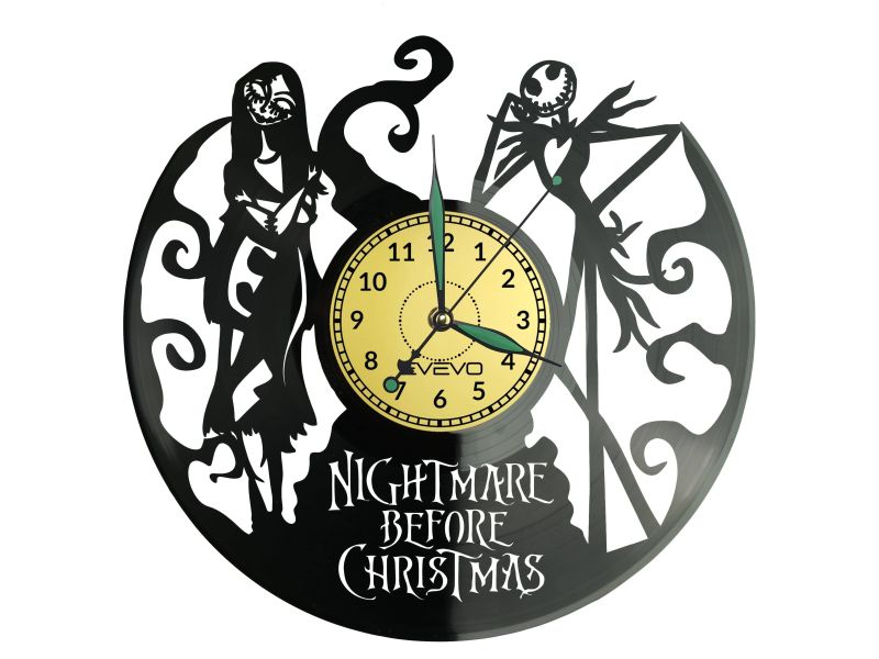 The Nightmare Before Christmas Zegar Ścienny Płyta Winylowa Nowoczesny Dekoracyjny Na Prezent Urodziny