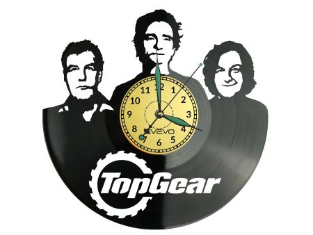 TOP GEAR ZEGAR ŚCIENNY DEKORACYJNY NOWOCZESNY PŁYTA WINYLOWA WINYL NA PREZENT EVEVO EVEVO.PL W0943