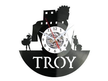 Troy Zegar Ścienny Płyta Winylowa Nowoczesny Dekoracyjny Na Prezent Urodziny