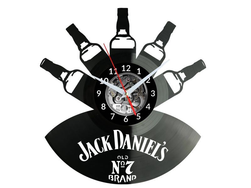 JACK DANIELS ZEGAR ŚCIENNY DEKORACYJNY NOWOCZESNY PŁYTA WINYLOWA WINYL NA PREZENT EVEVO EVEVO.PL W0975