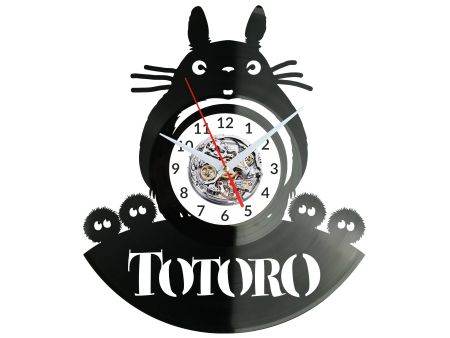 TOTORO GHIBLI STUDIO ZEGAR ŚCIENNY DEKORACYJNY NOWOCZESNY PŁYTA WINYLOWA WINYL NA PREZENT EVEVO EVEVO.PL W0989