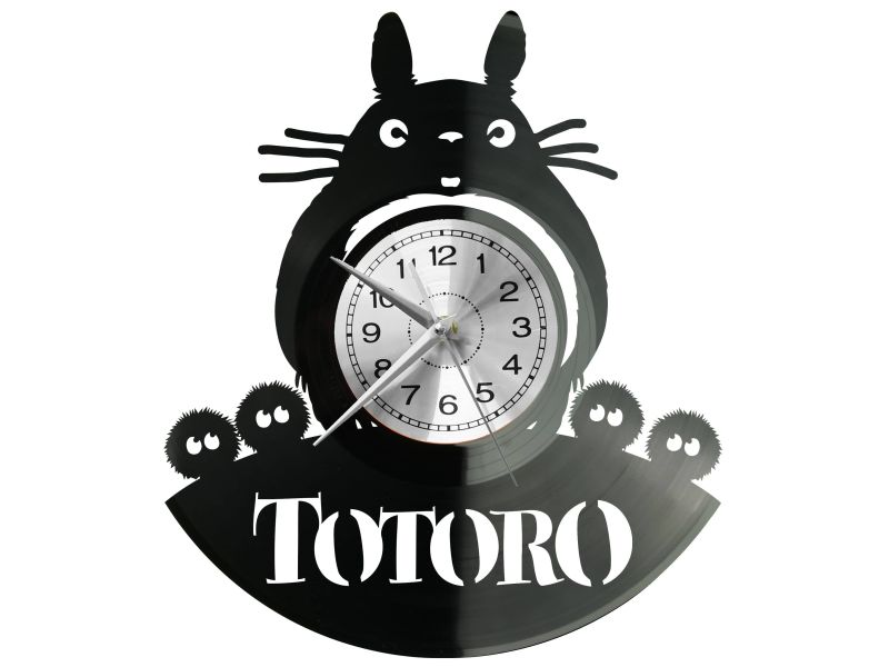 TOTORO GHIBLI STUDIO ZEGAR ŚCIENNY DEKORACYJNY NOWOCZESNY PŁYTA WINYLOWA WINYL NA PREZENT EVEVO EVEVO.PL W0989