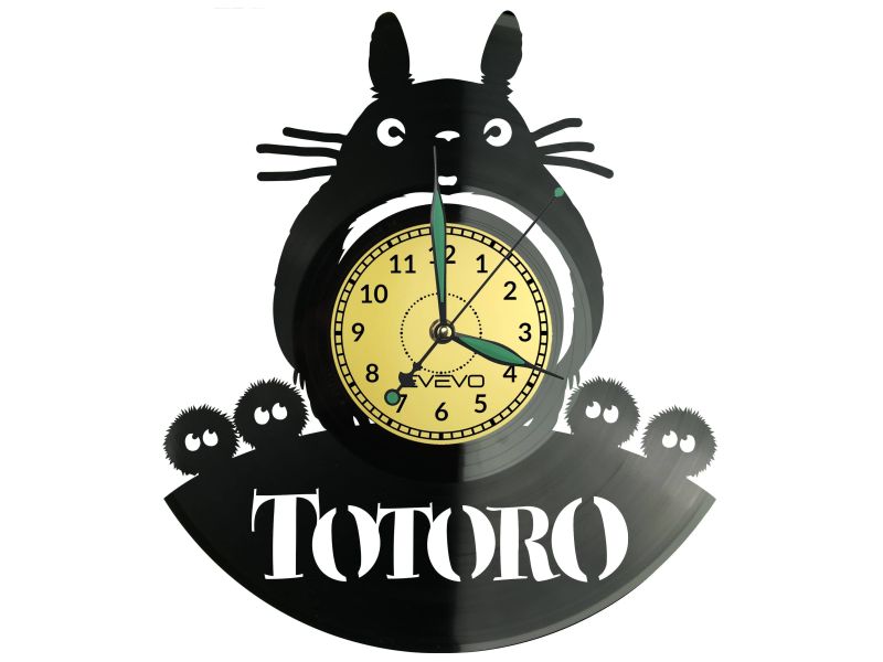 Totoro Ghibli Studio Zegar Ścienny Płyta Winylowa Nowoczesny Dekoracyjny Na Prezent Urodziny