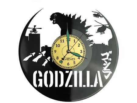 Godzilla Zegar Ścienny Płyta Winylowa Nowoczesny Dekoracyjny Na Prezent Urodziny