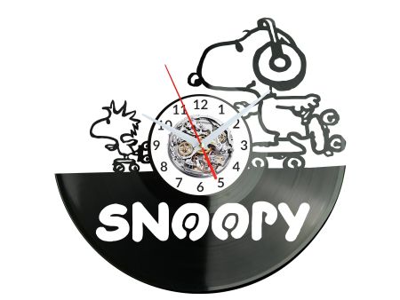 Snoopy Zegar Ścienny Płyta Winylowa Nowoczesny Dekoracyjny Na Prezent Urodziny