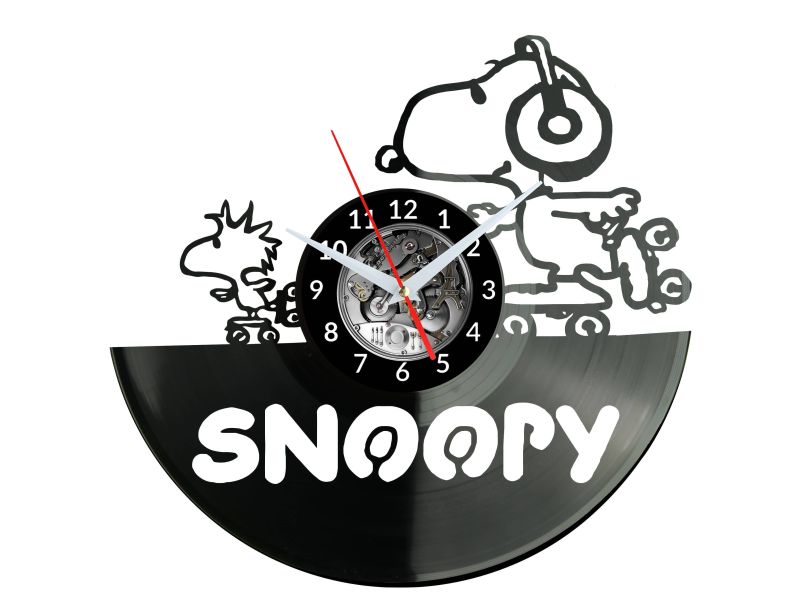 Snoopy Zegar Ścienny Płyta Winylowa Nowoczesny Dekoracyjny Na Prezent Urodziny