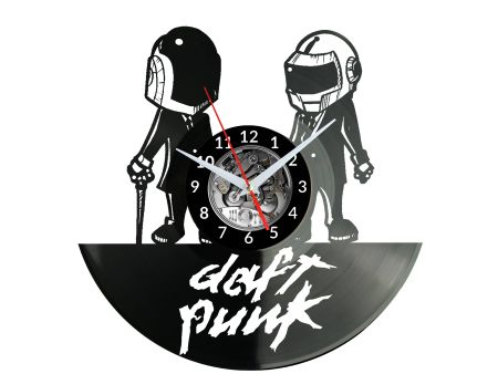 DAFT PUNK ZEGAR ŚCIENNY DEKORACYJNY NOWOCZESNY PŁYTA WINYLOWA WINYL NA PREZENT EVEVO EVEVO.PL W1028