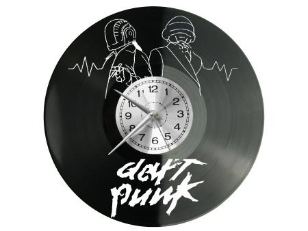 DAFT PUNK ZEGAR ŚCIENNY DEKORACYJNY NOWOCZESNY PŁYTA WINYLOWA WINYL NA PREZENT EVEVO EVEVO.PL W1029