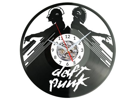 DAFT PUNK ZEGAR ŚCIENNY DEKORACYJNY NOWOCZESNY PŁYTA WINYLOWA WINYL NA PREZENT EVEVO EVEVO.PL W1035