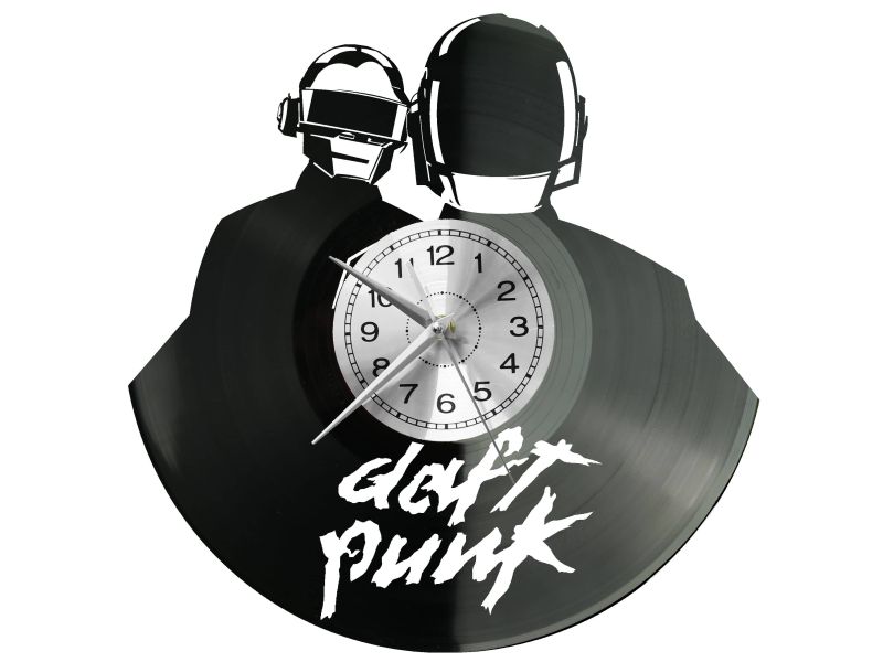 DAFT PUNK ZEGAR ŚCIENNY DEKORACYJNY NOWOCZESNY PŁYTA WINYLOWA WINYL NA PREZENT EVEVO EVEVO.PL W1036