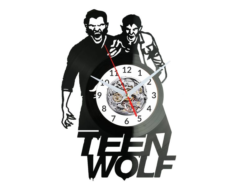 TEEN WOLF ZEGAR ŚCIENNY DEKORACYJNY NOWOCZESNY PŁYTA WINYLOWA WINYL NA PREZENT EVEVO EVEVO.PL W1052