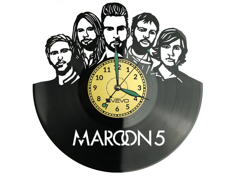 Maroon5 Zegar Ścienny Płyta Winylowa Nowoczesny Dekoracyjny Na Prezent Urodziny