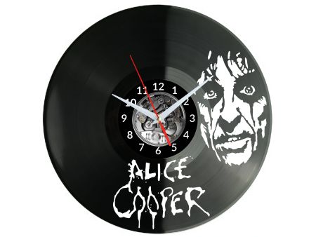 ALICE COOPER ZEGAR ŚCIENNY DEKORACYJNY NOWOCZESNY PŁYTA WINYLOWA WINYL NA PREZENT EVEVO EVEVO.PL W1082