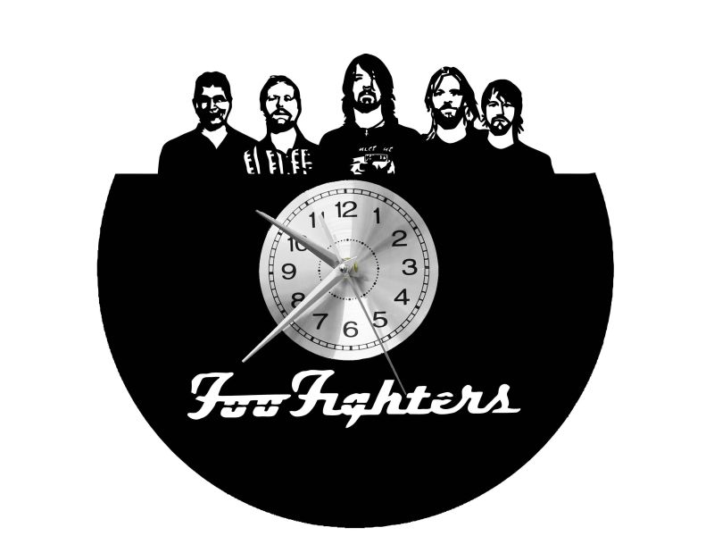 FOO FIGHTERS ZEGAR ŚCIENNY DEKORACYJNY NOWOCZESNY PŁYTA WINYLOWA WINYL NA PREZENT EVEVO EVEVO.PL W1097