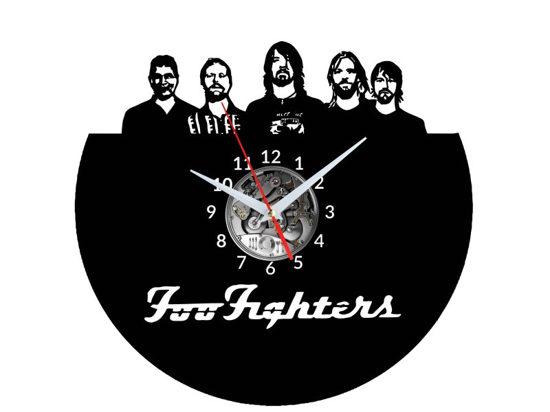 FOO FIGHTERS ZEGAR ŚCIENNY DEKORACYJNY NOWOCZESNY PŁYTA WINYLOWA WINYL NA PREZENT EVEVO EVEVO.PL W1097