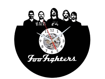 FOO FIGHTERS ZEGAR ŚCIENNY DEKORACYJNY NOWOCZESNY PŁYTA WINYLOWA WINYL NA PREZENT EVEVO EVEVO.PL W1097