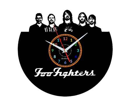 Foo Fighters Zegar Ścienny Płyta Winylowa Nowoczesny Dekoracyjny Na Prezent Urodziny